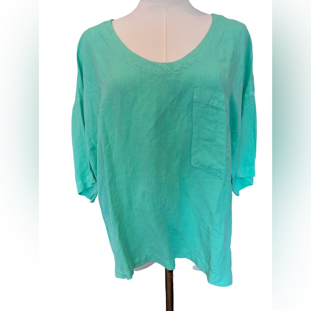 3/$15 NEW! Sundry Mint Green Scoop-Neck Pocket Tunic Top Size 2